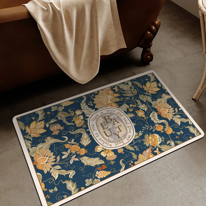 Elegante florale Designbereichsmatte für das Zuhause