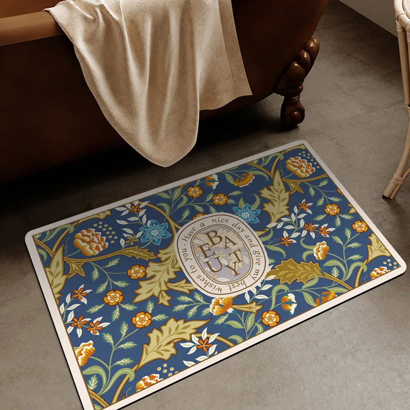 Elegante florale Designbereichsmatte für das Zuhause