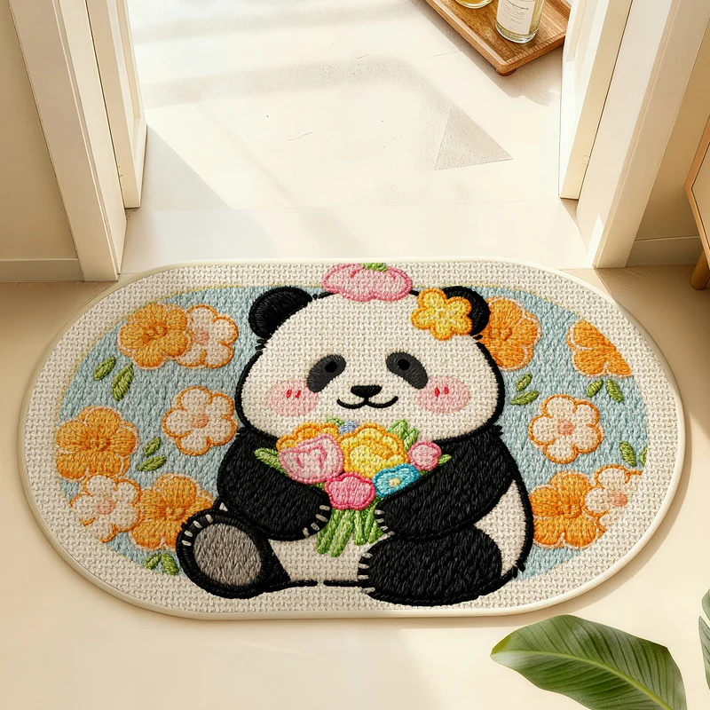Niedliche Panda-Themen Innen-Dekorationsmatte