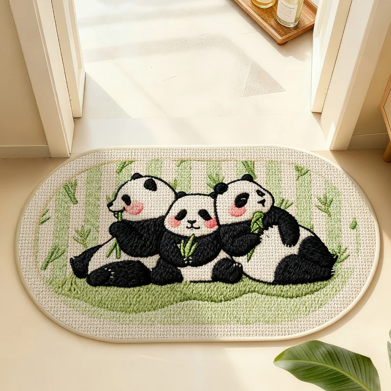 Niedliche Panda-Themen Innen-Dekorationsmatte