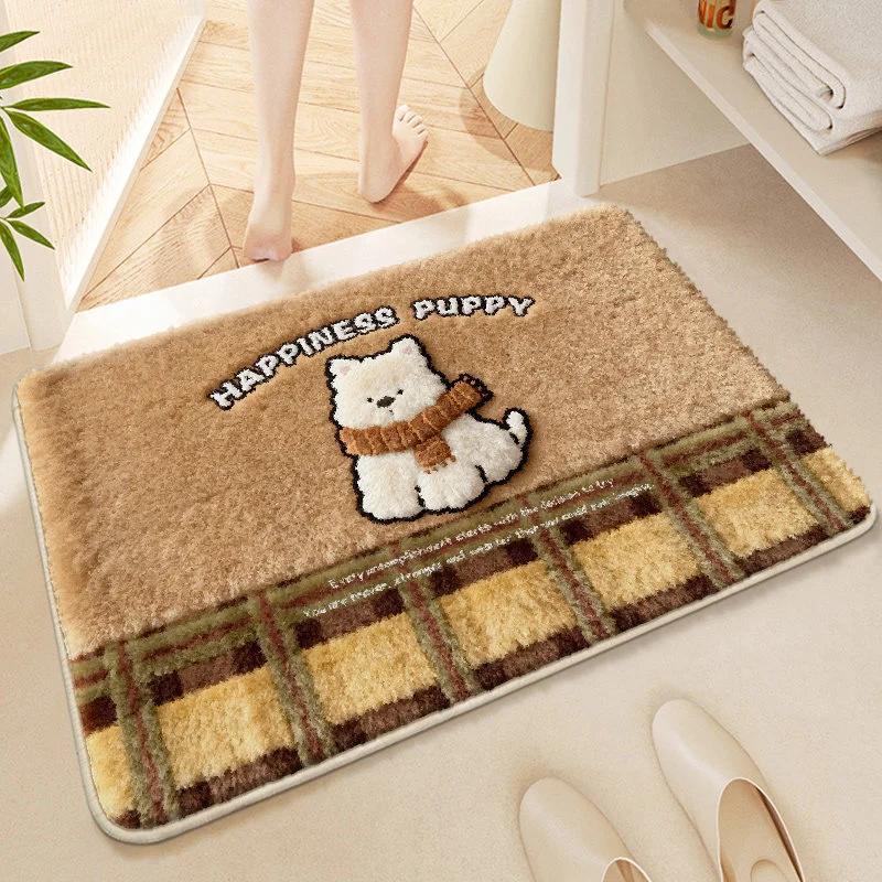 Niedliche Corgi-Themen Plush-Badewanne Matte