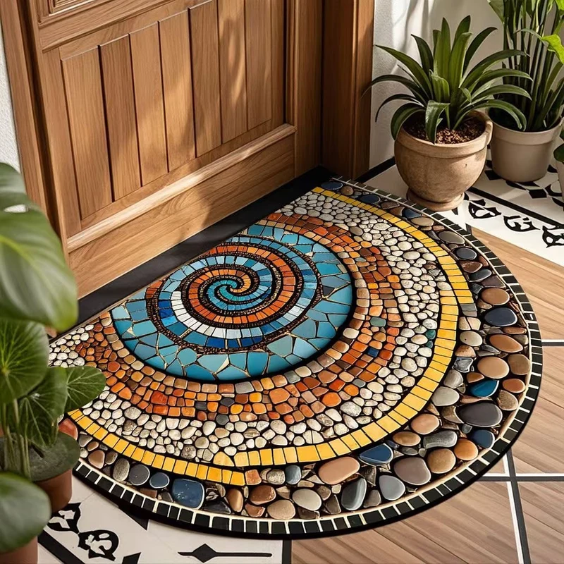 Dekorativer Spiralmuster Fußmatte für Zuhause