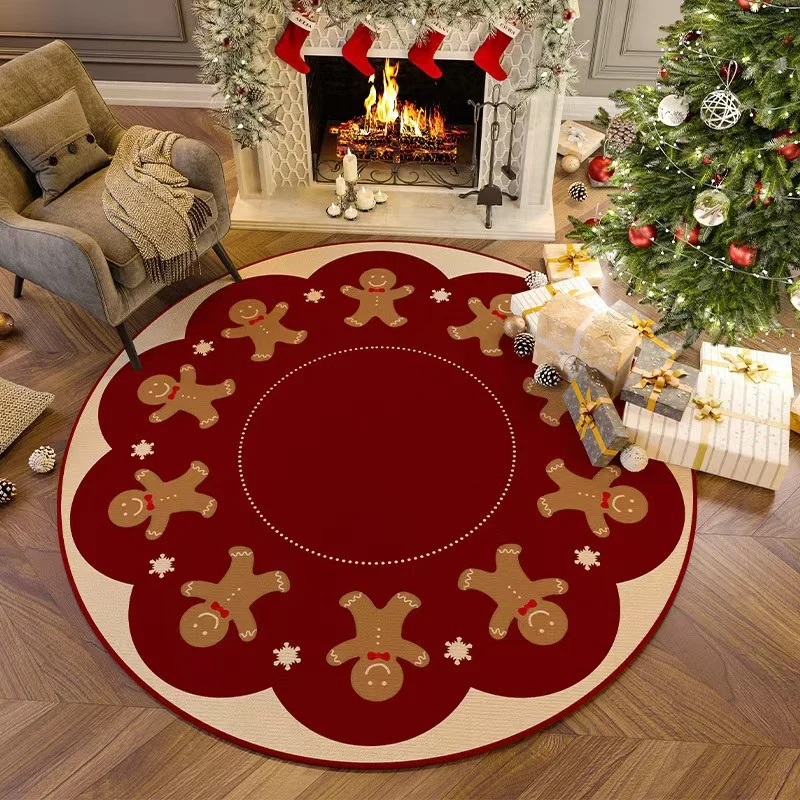 Weihnachtsmotiv runder Teppich für Zuhause