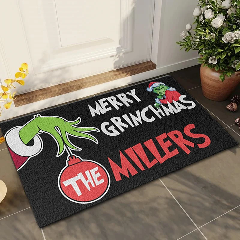 Weihnachtlich gestaltete dekorative Fußmatte für Zuhause