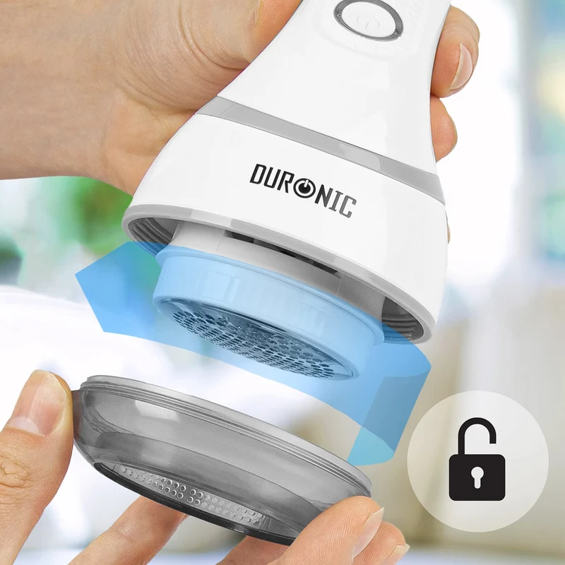 Duronic FS16USB Fusselrasierer | Fusselentferner | elektrisch | drehbarer Griff | USB wiederaufladbar | große Klingenoberfläche | Aufbewahrungstasche | Fusselbürste | Kleidung, Pullover, Strickwaren