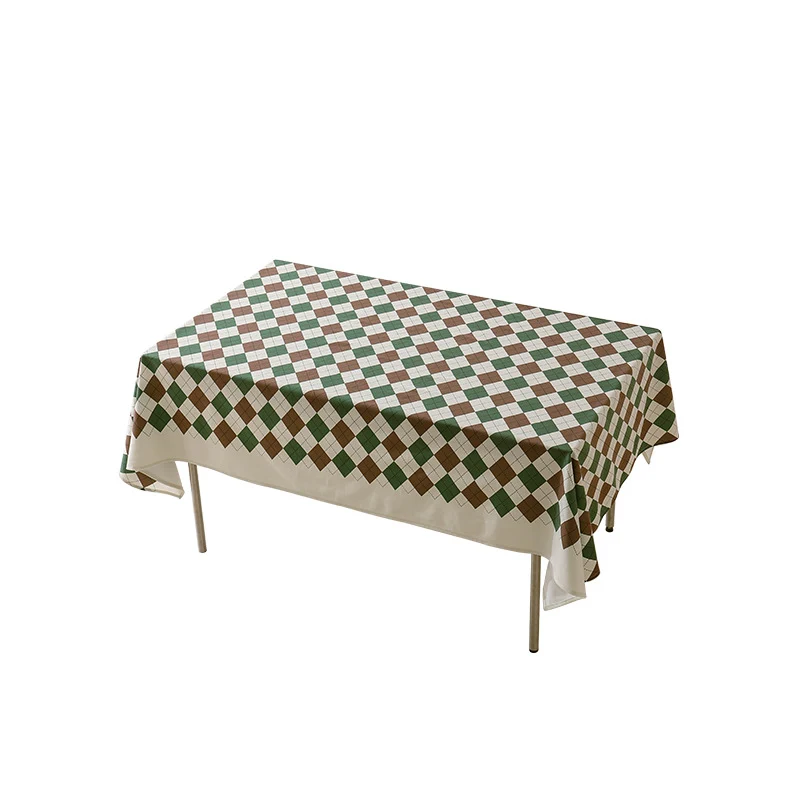 Abwaschbare PVC-beschichtete Tischdecke mit Rautenmuster