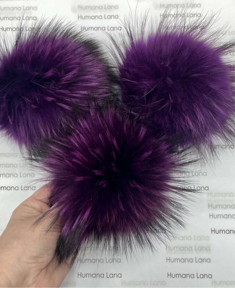 Zinzolin fur pompom, 17-18cm and larger.