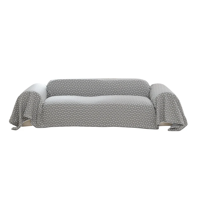 Waschbarer Sofa‑Überwurf mit geometrischem Jacquardmuster und rutschfester Unterseite