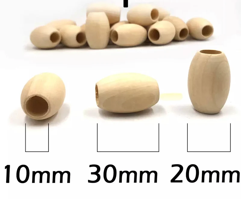 Wooden beads 30mm x 20mm