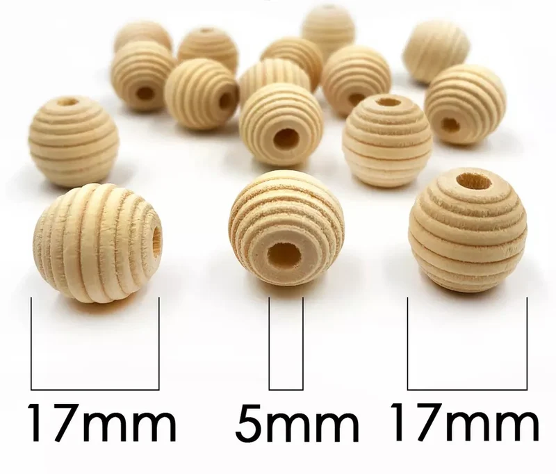 Wooden beads 17mm x 17mm