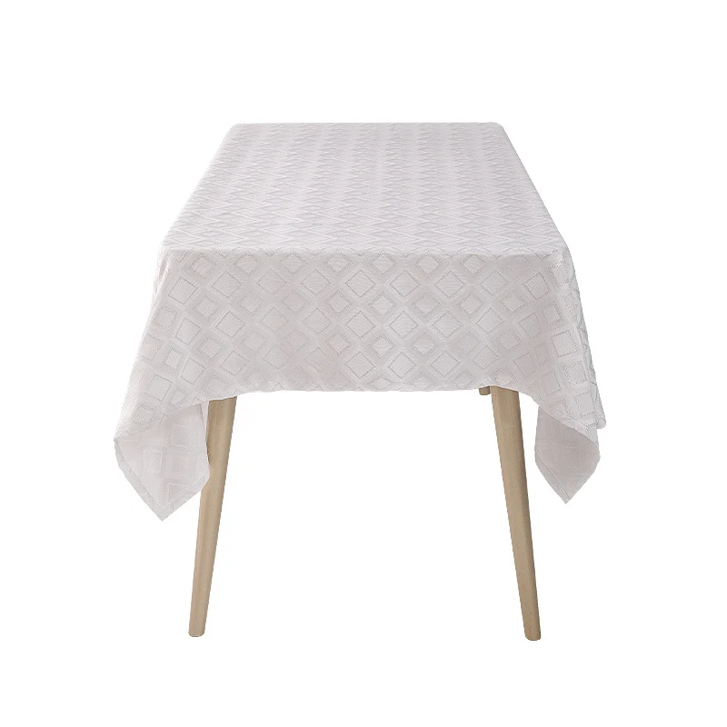 Rechteckige Jacquard-Tischdecke mit diamantgewebter Struktur