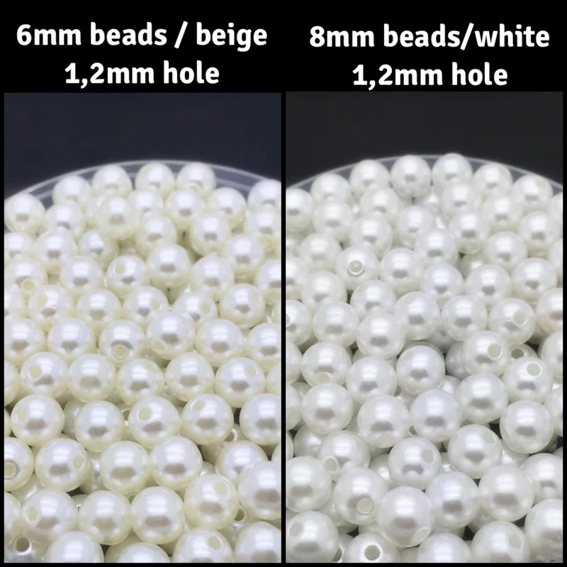 10 acrylic beads for sewing.