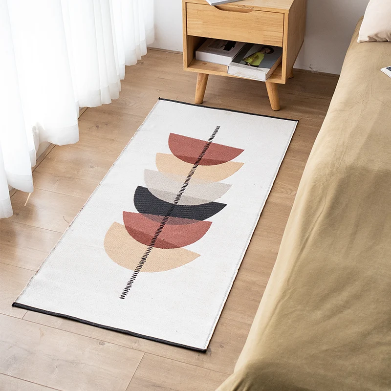 Flachgewebter geometrischer Läufer für Schlafzimmer und Flur