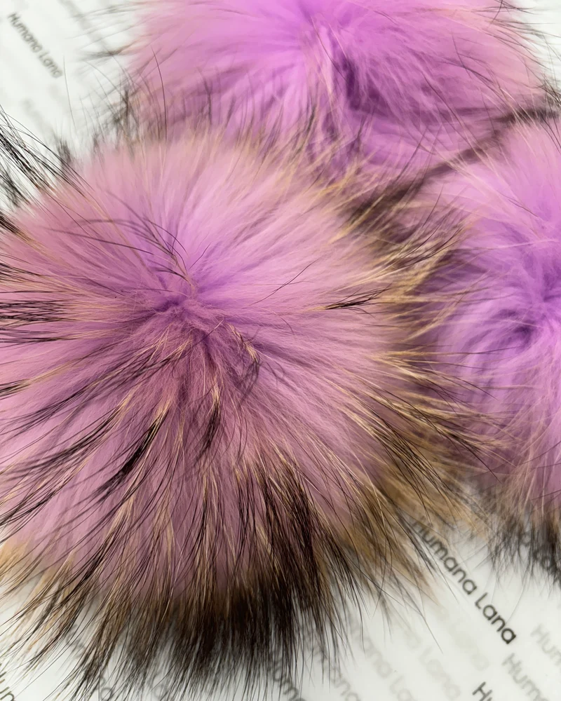 Rose Malva fur pompom, 17-20cm