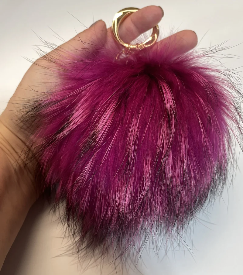 Fur Pom Pom Keychain