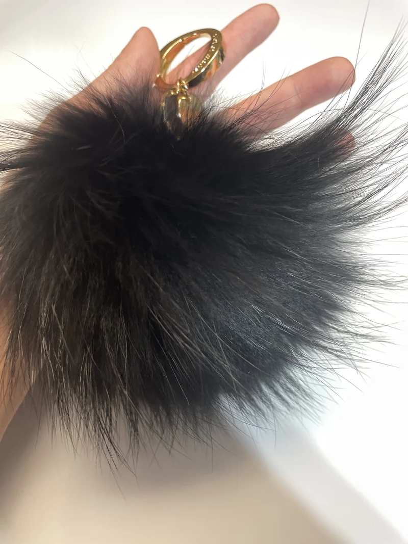 Fur Pom Pom Keychain