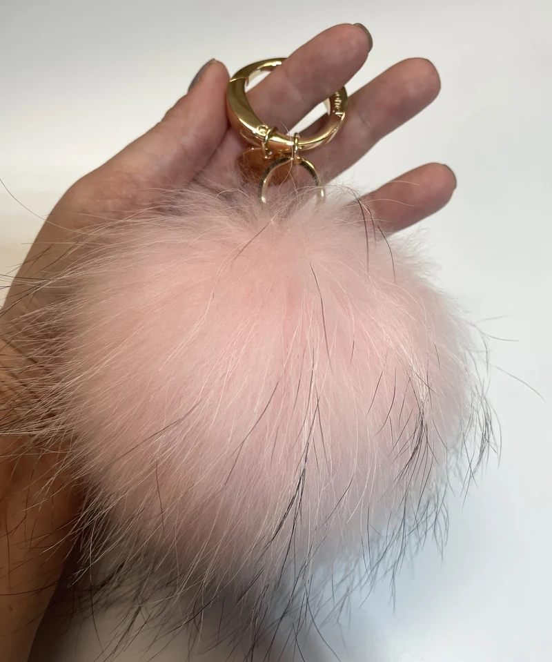 Fur Pom Pom Keychain