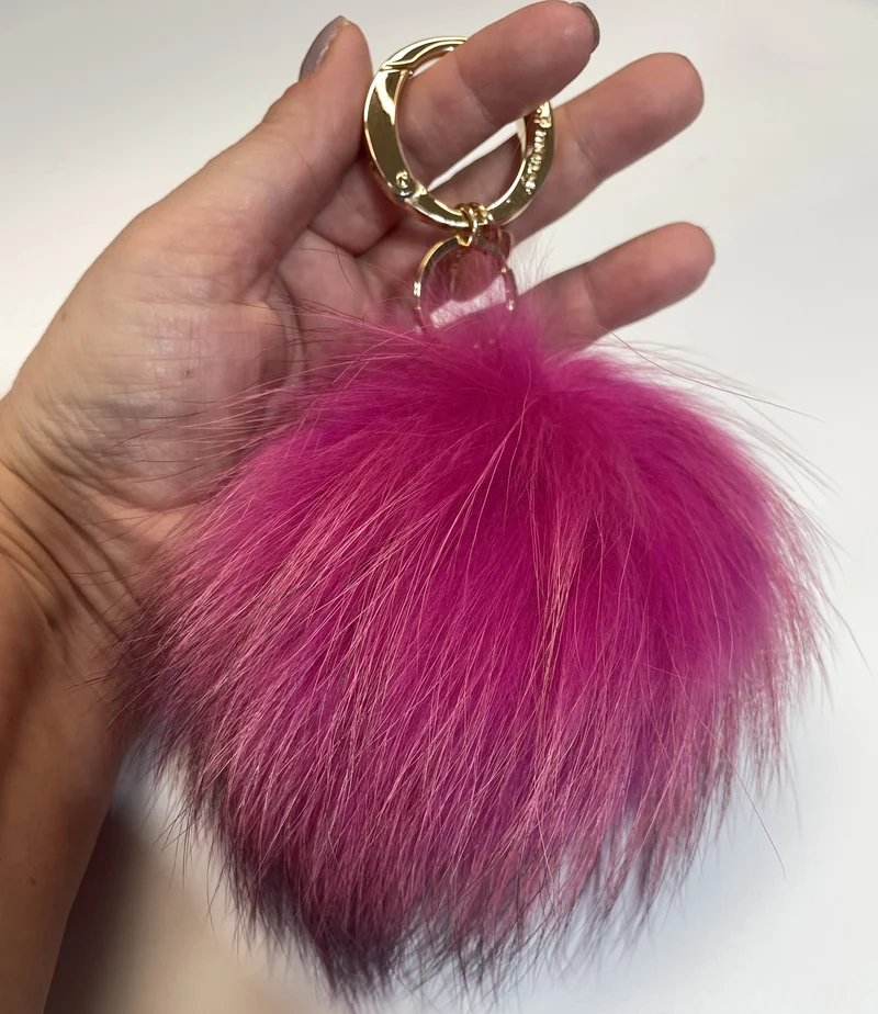 Fur Pom Pom Keychain