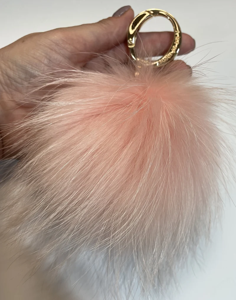 Fur Pom Pom Keychain