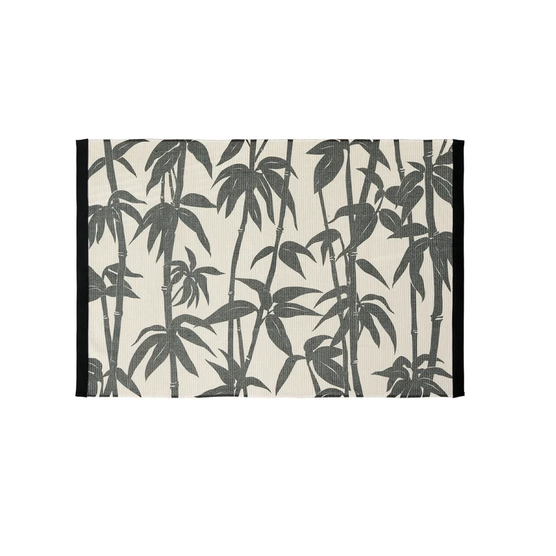Dekorativer Jacquard‑Tischläufer mit floraler Webstruktur und verstärkter Kante