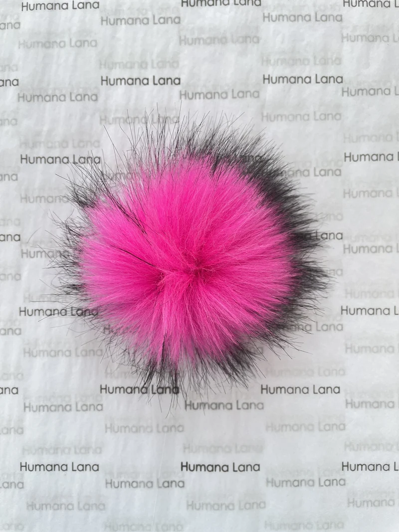 Faux fur pompom 13-14cm (1000-wooden buttons)