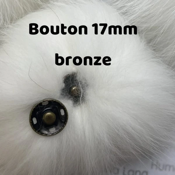 Aqua fur pompom with light tips, 17-20cm