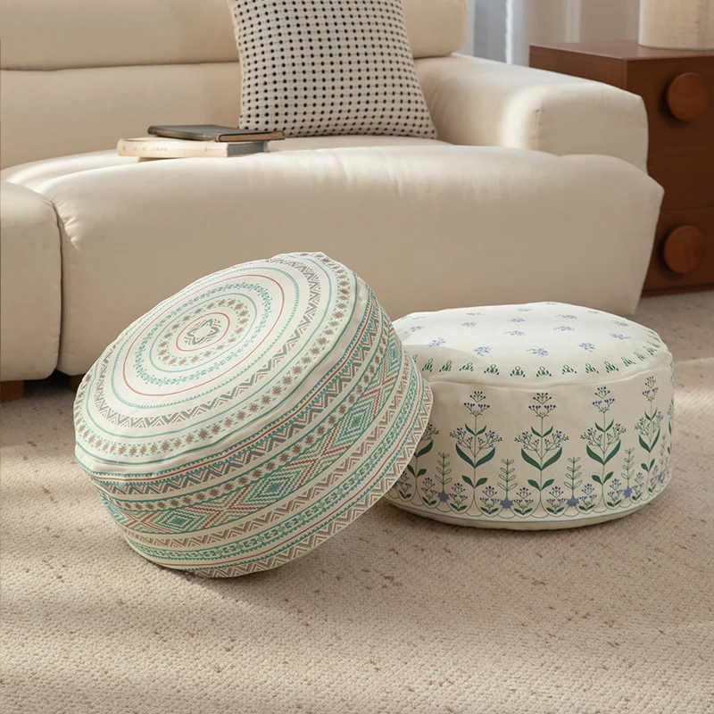 Sitzkissen-Pouf im Boho-Mandala-Design mit Tragegriff