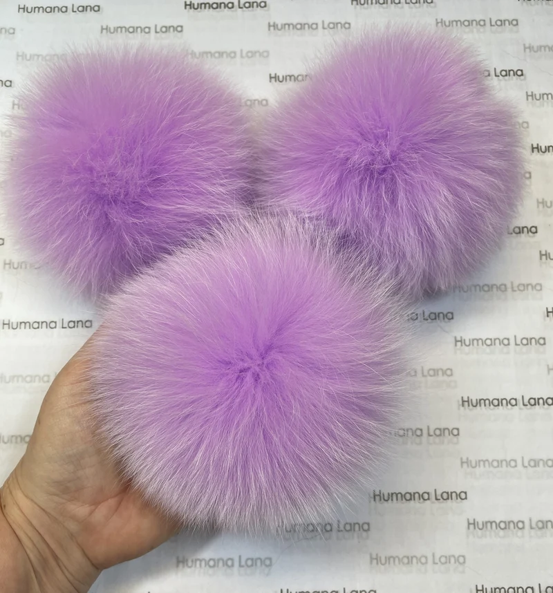 Lilac fox pompoms