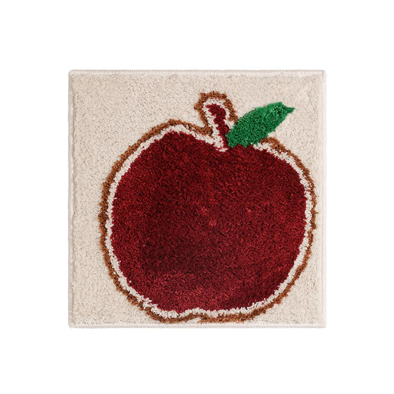 Kleiner weicher Weihnachts-Sitzauflagen- und Deko-Teppich mit Lebkuchenhaus-Motiv