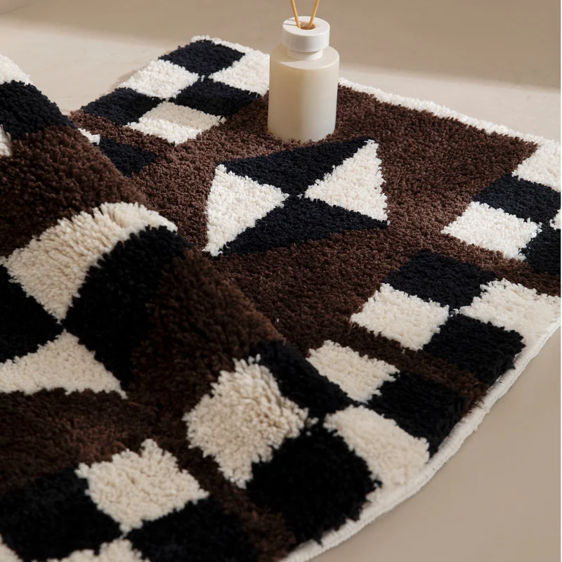 Rutschfeste Badmatte mit geometrischem Ethno-Muster