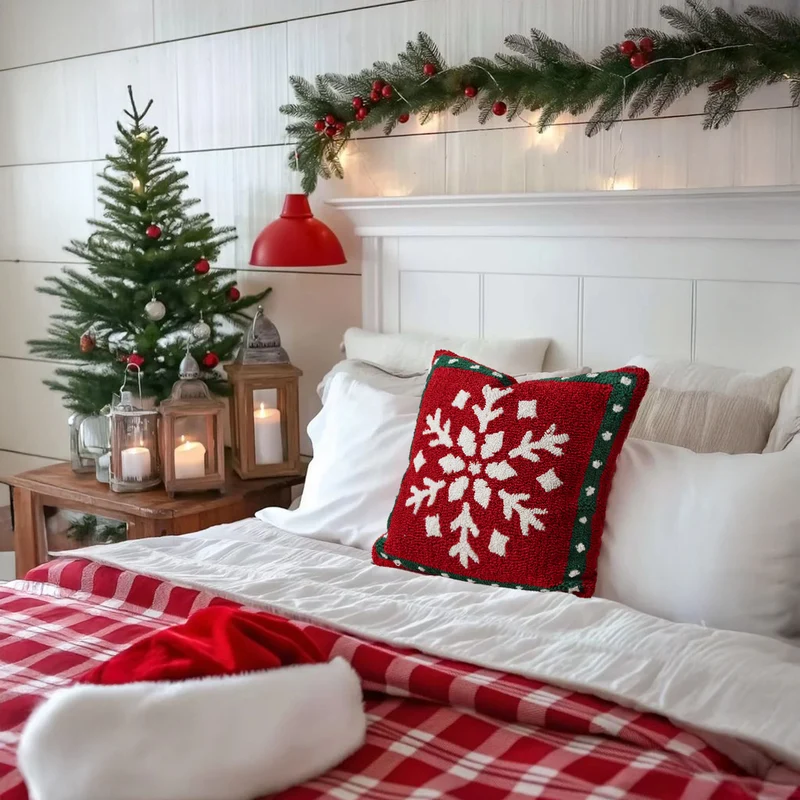 Reisekissen im Candy-Cane-Design mit ergonomischer Nackenstütze