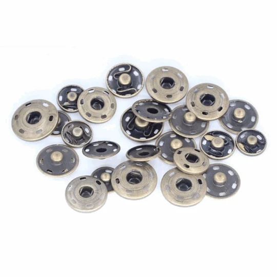 5 snap buttons 17mm or 19mm