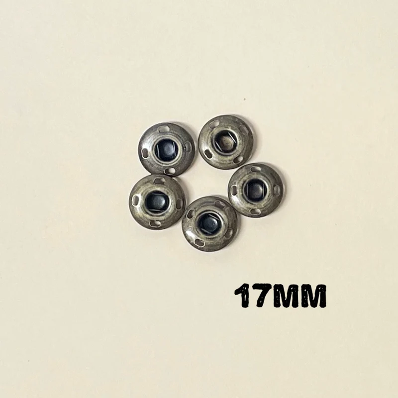 5 snap buttons 17mm or 19mm