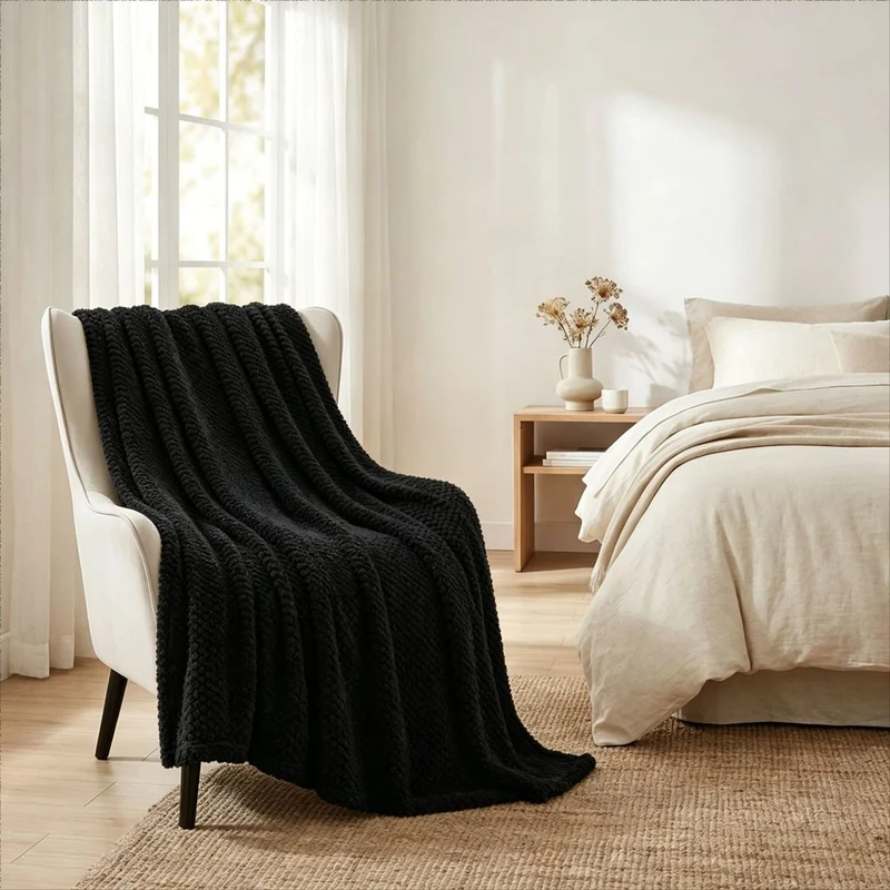 Chunky Strickwurfdecke