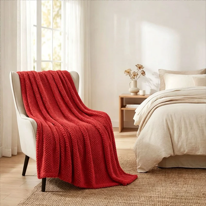 Chunky Strickwurfdecke