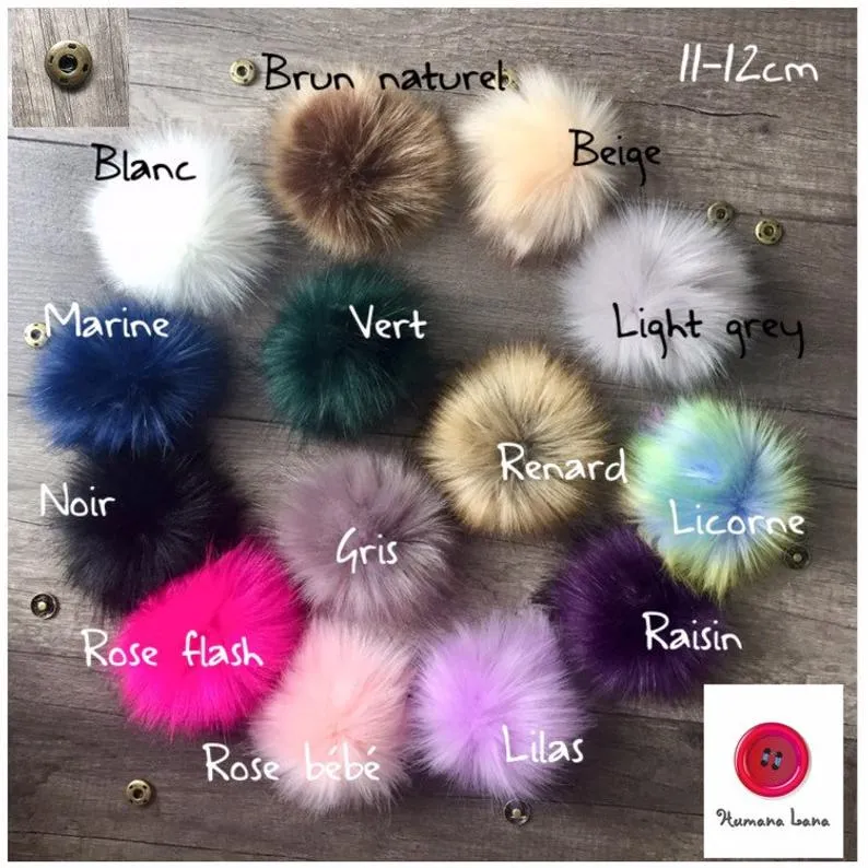 Faux fur pompom 11-12cm (1008)