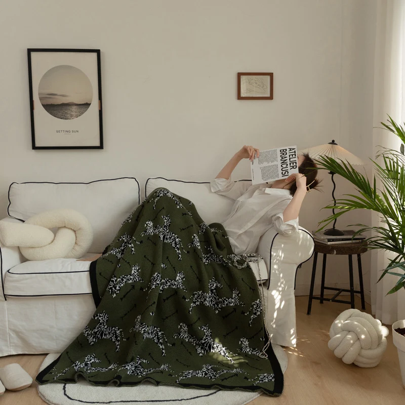 Stylische Tierdruck Wurfdecke