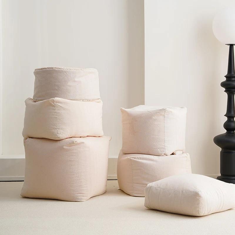 Modulares Bodenkissen- und Pouf-Set mit wasserabweisendem Microfaserbezug