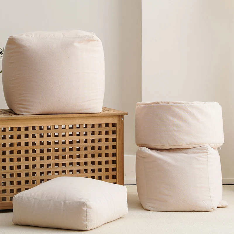 Modulares Bodenkissen- und Pouf-Set mit wasserabweisendem Microfaserbezug