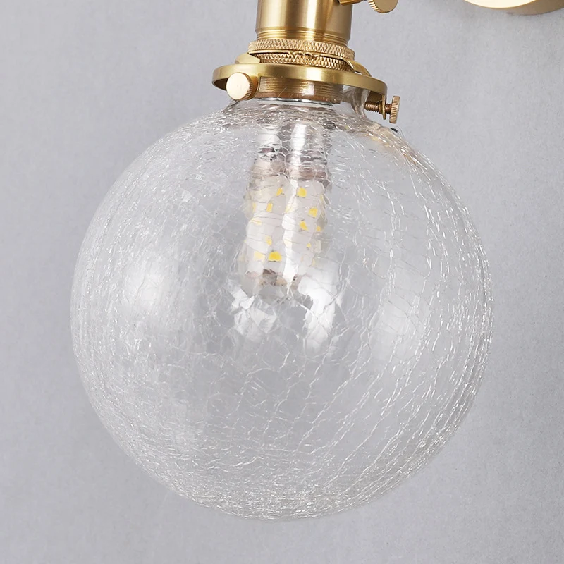 Vintage Glas Globus Pendelleuchte