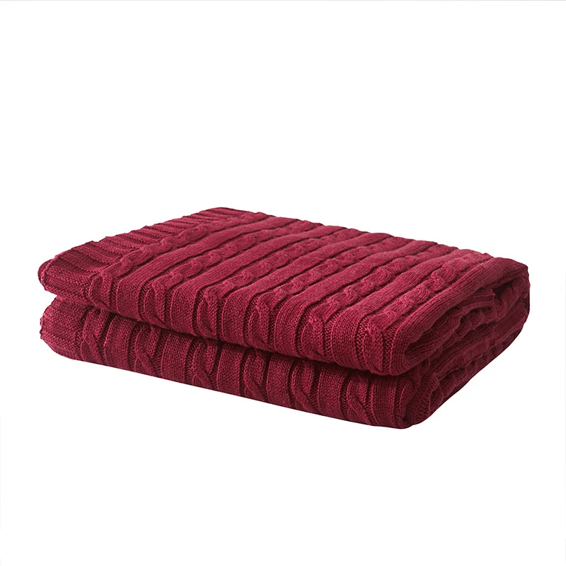 Kabelstrickwurfdecke