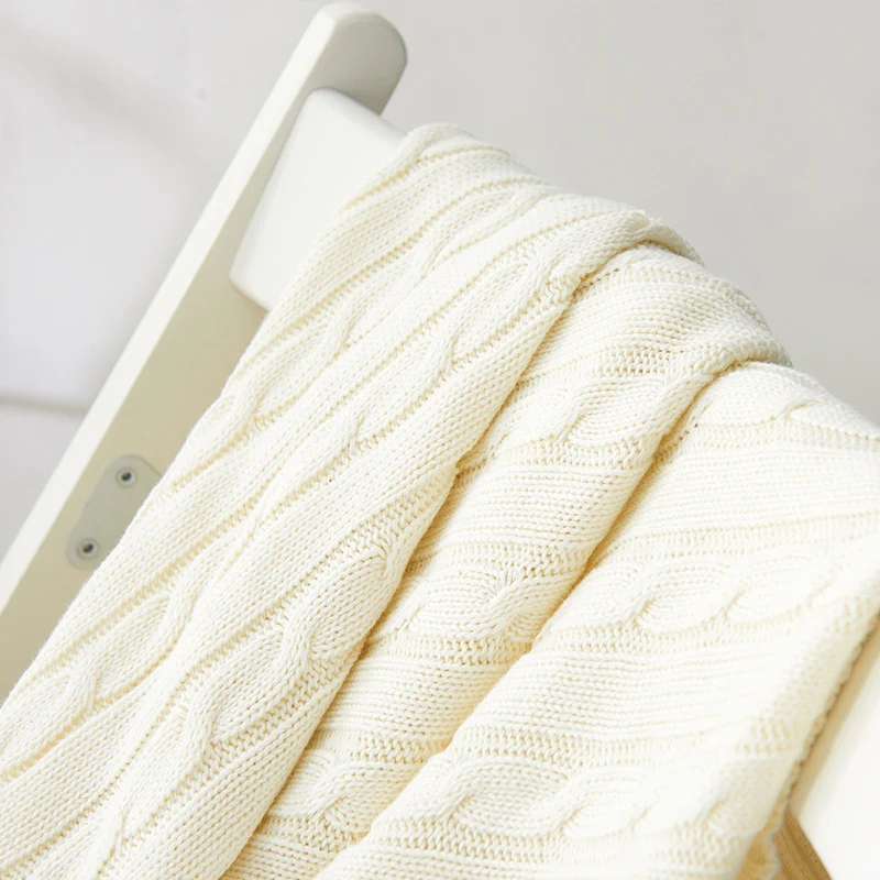 Kabelstrickwurfdecke