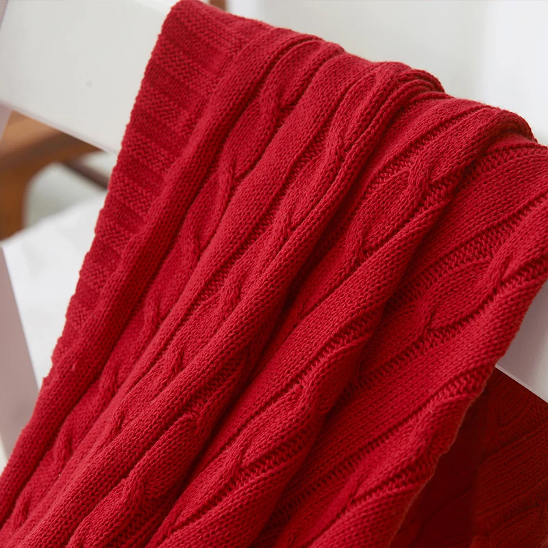 Kabelstrickwurfdecke