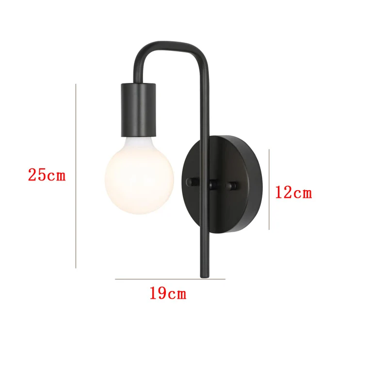 Vintage Industrial Doppel-Glühbirne Wandlampe