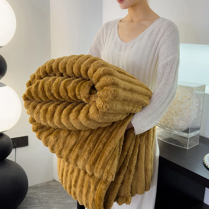Damen Luxuriöse Weiche Kunstfell-Decke
