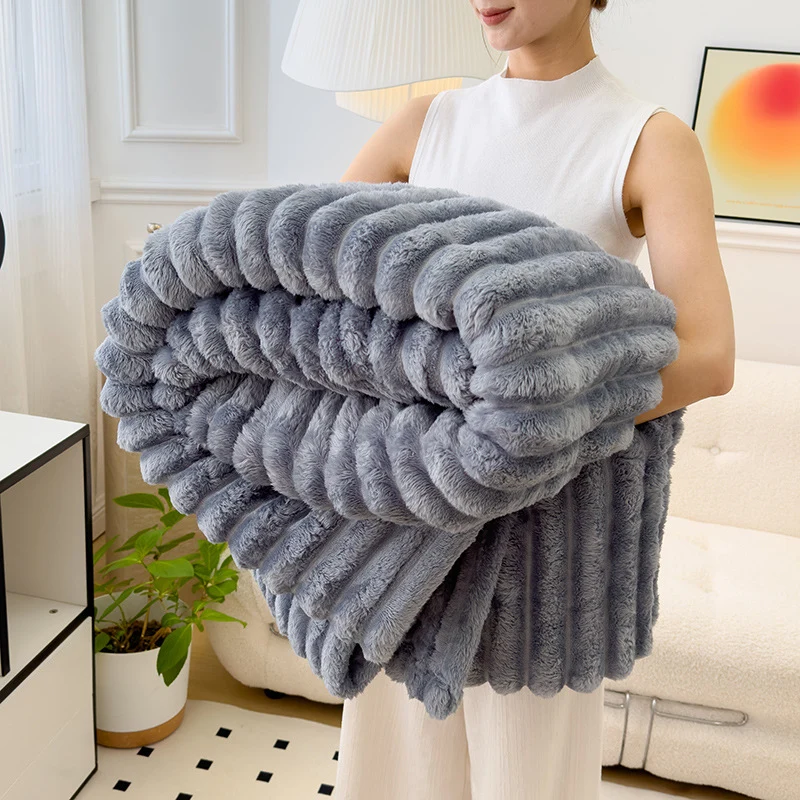 Damen Luxuriöse Weiche Kunstfell-Decke