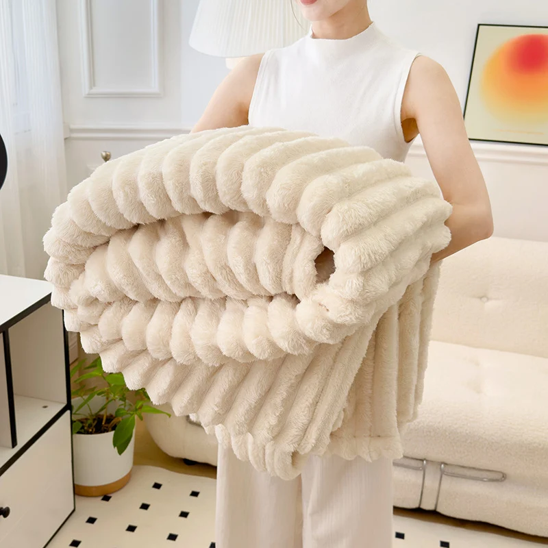 Damen Luxuriöse Plüschfleece-Decke