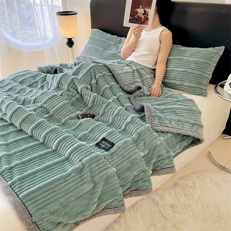 Frauen Cozy Ribbed Sherpa Decke