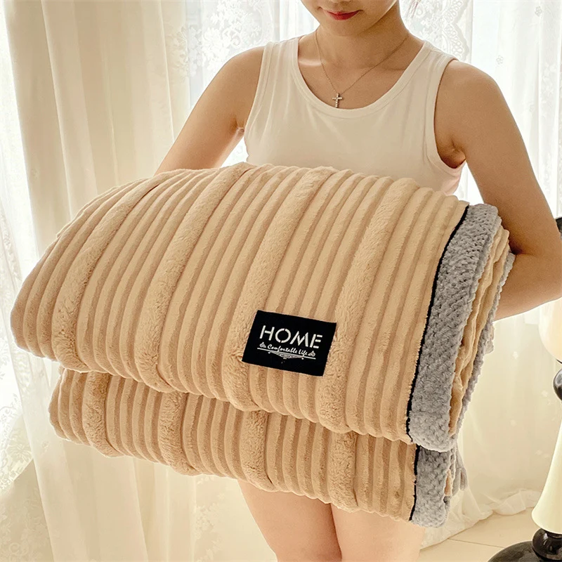Frauen Cozy Ribbed Sherpa Decke