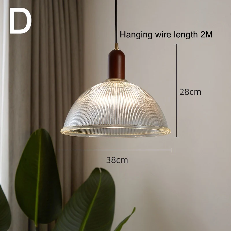 Moderne gerippte Glas Pendelleuchte